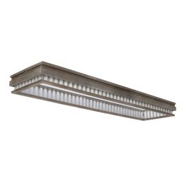Aiden 48-in White LED Flat Panel Ceiling Light with Rustic Grey Frame, FP1222-RGG-48LF4