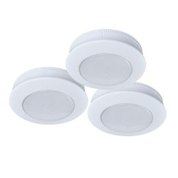 3-Pack 3-in Battery-Operated CCT Selectable Dimmable LED Tap Puck Light - White, BO1192-WHG-03LF3