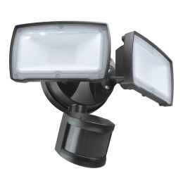 Good Earth Lighting 180-Degree 2-Head LED Motion-Activated Flood Light with Timer - Bronze, SE1291-BP2-02LF0