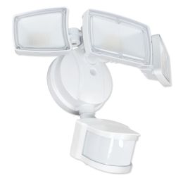 240-Degree 3-Head 3300 Lumen Dual Detection LED Motion-Activated Flood Light with Timer - White, SE1293-WH3-02LF0