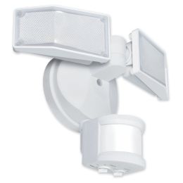180-Degree 2-Head 1400 Lumen LED Motion-Activated Flood Light with Timer - White, SE1296-WH3-02LF1