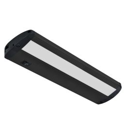 Designer Series 14-in LED Direct Wire or Plug-in Under Cabinet Light - Satin Black, UC1051-BK2-14LF0