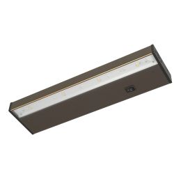 14-in LED Direct Wire or Plug-in Under Cabinet Light - Matte Bronze, UC1040-BR2-14LF4