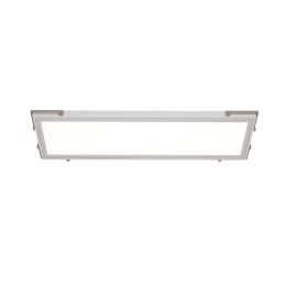 Porter 48-in White LED Flat Panel Ceiling Light with White/Nickel Frame, LF1268-WTN-48LFC