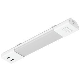 12-in 5CCT LED Plug-In Under Cabinet Dimmable Bar with USB Ports, UC1270-WHG-12LFC