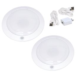 2-Pack 7-in Rechargeable LED Motion-Activated Closet Light - White, RE1146-WHG-07LF3