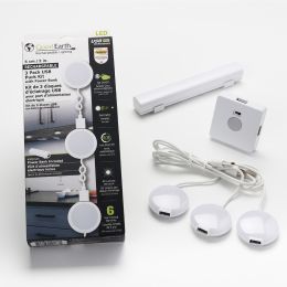 3-Pack 2-inch USB Puck Kit with Power Bank - White, RE1342-WHG-02LF3